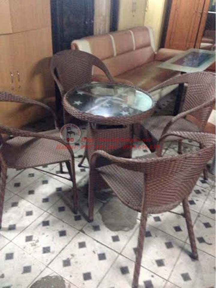 Bộ bàn ghế giả mây